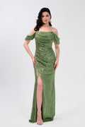 Glamouröses Pailletten-Abendkleid C2144