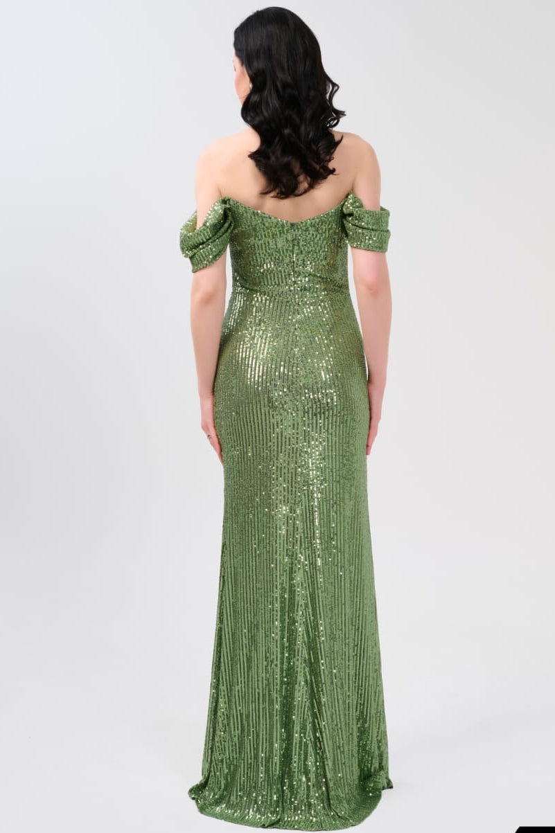 Glamouröses Pailletten-Abendkleid C2144