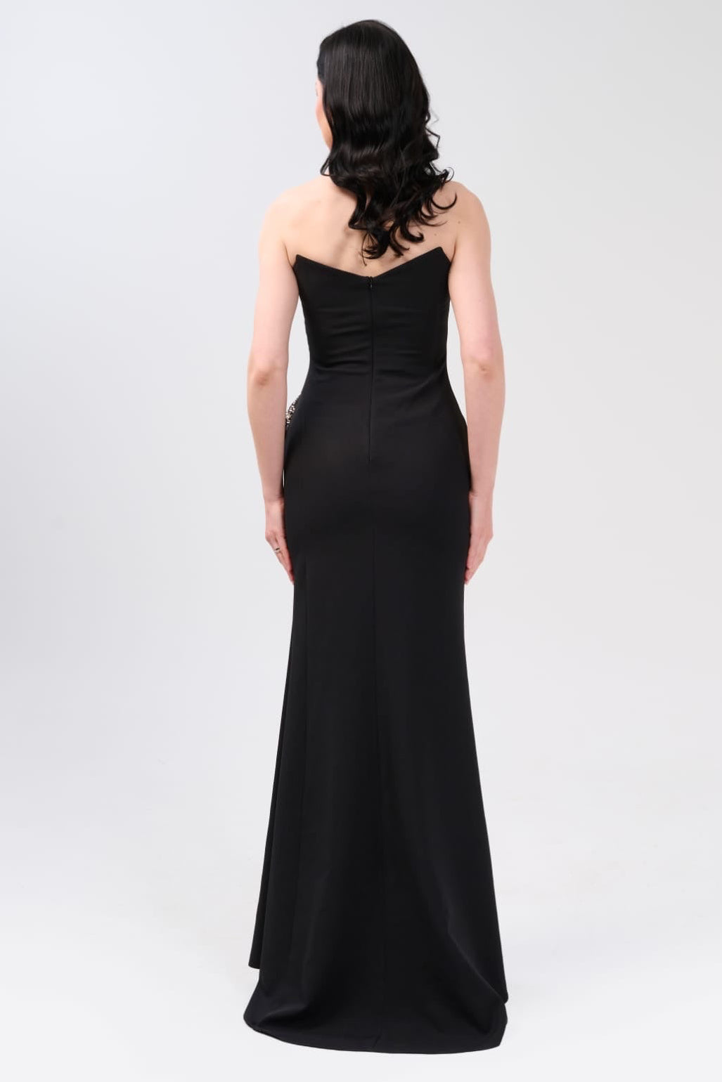 Elegantes figurbetontes Abendkleid mit Strassdetails c2143