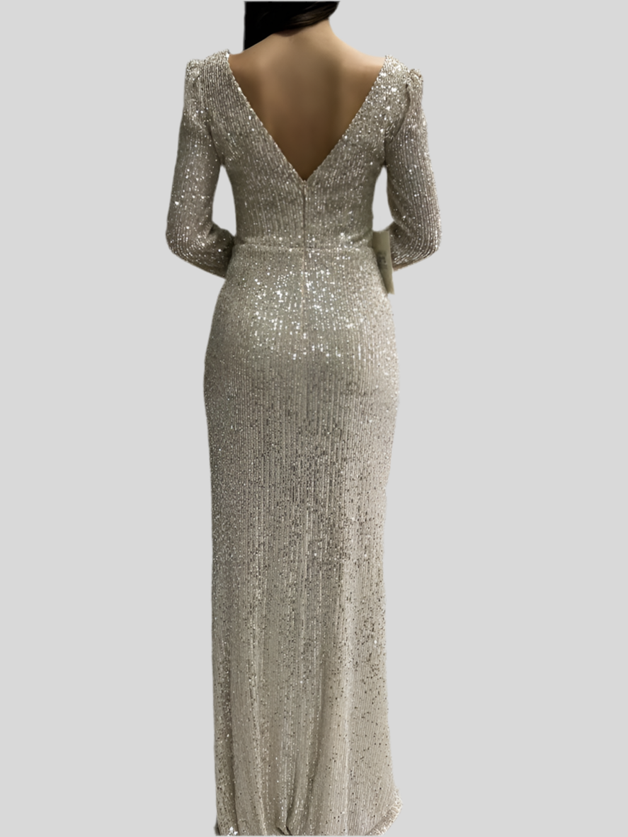 Abendkleid M146 in Dunkelblau – Ansicht 6 | Lamia Mode