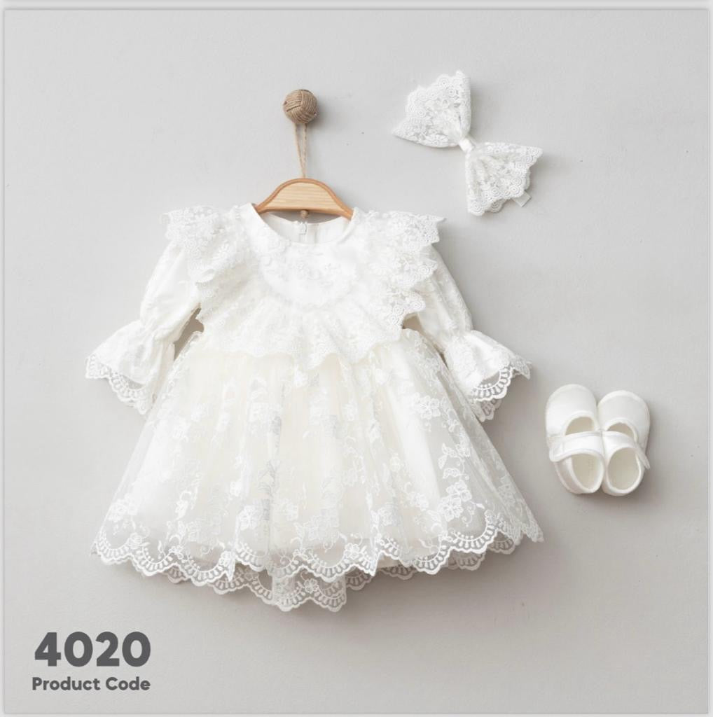 Baby Tauf Set in Weiß – Ansicht 1 | Lamia Mode