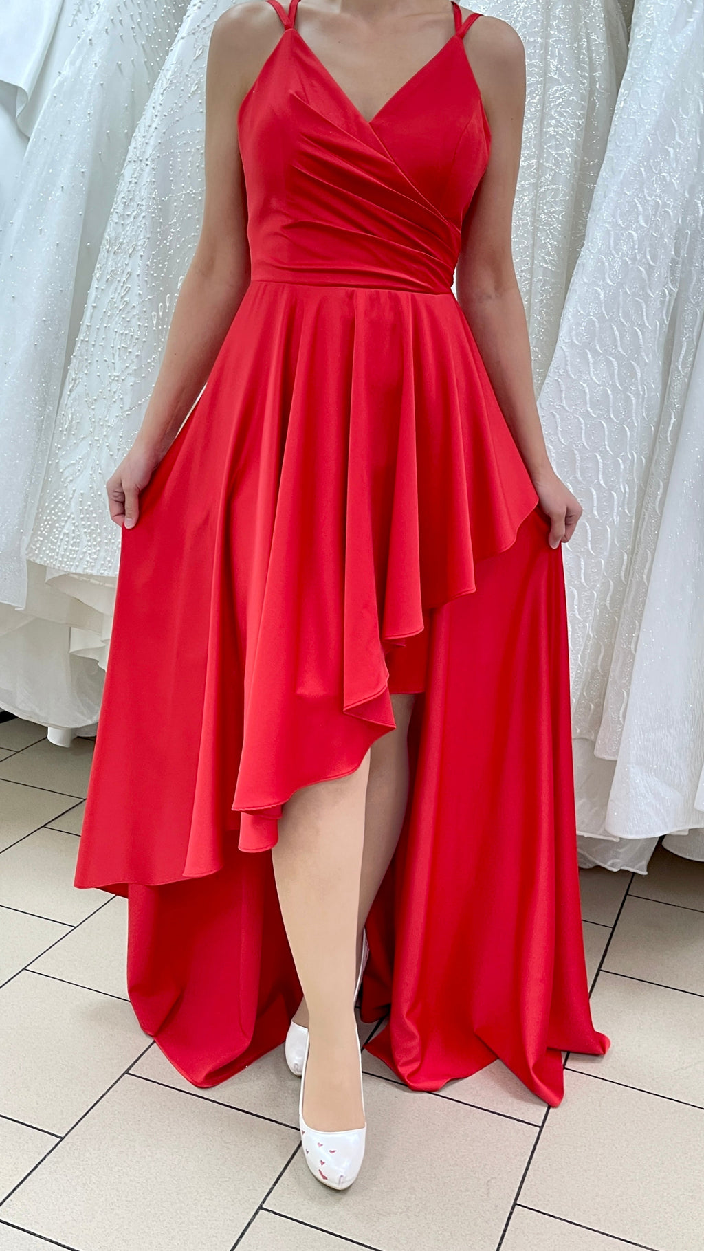Abendkleid FK3331 – Satin und Spitze – Ansicht 2 | Lamia Mode
