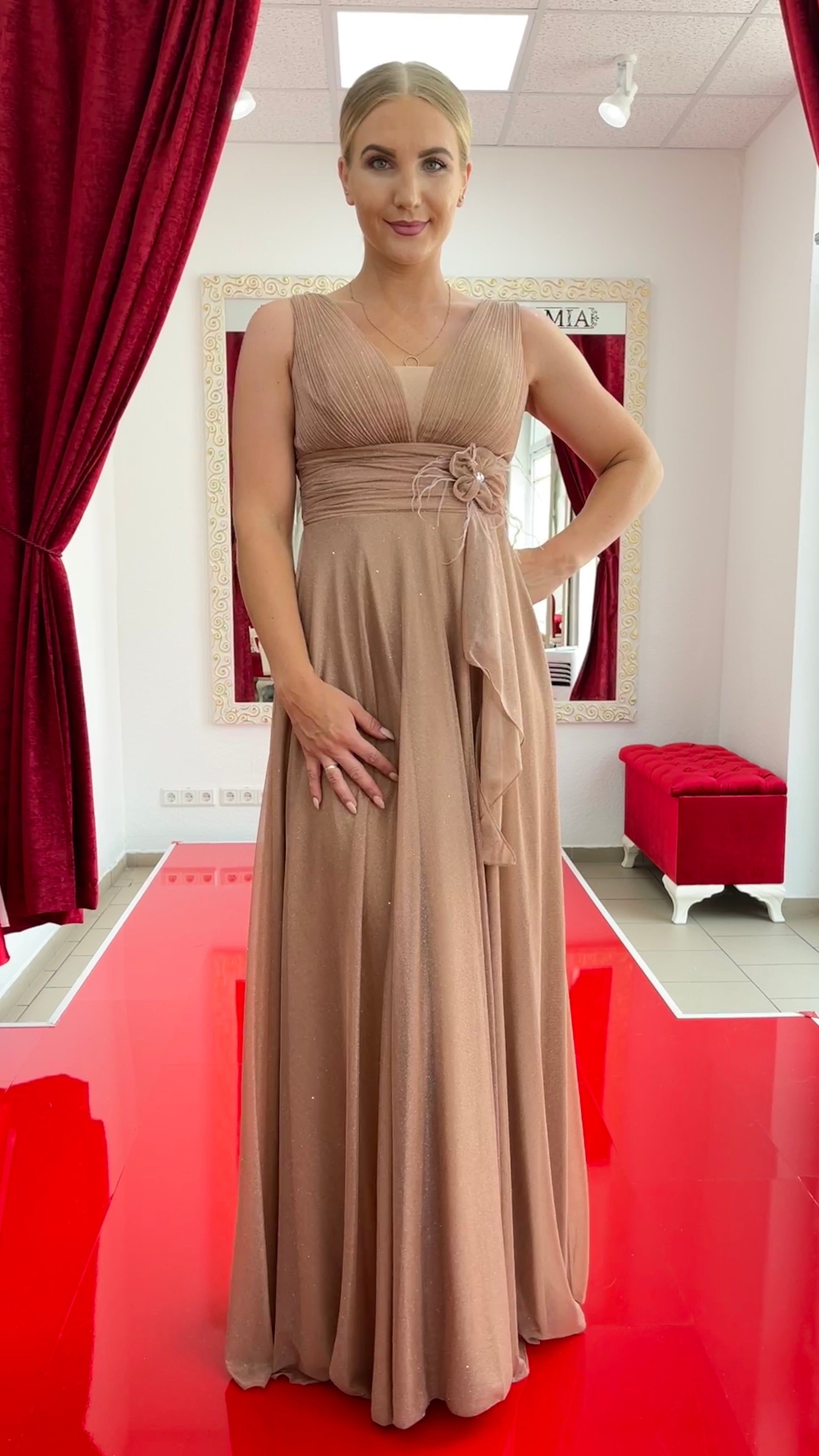 Abendkleid FK4118 – Tüll in Dunkelblau – Ansicht 1 | Lamia Mode
