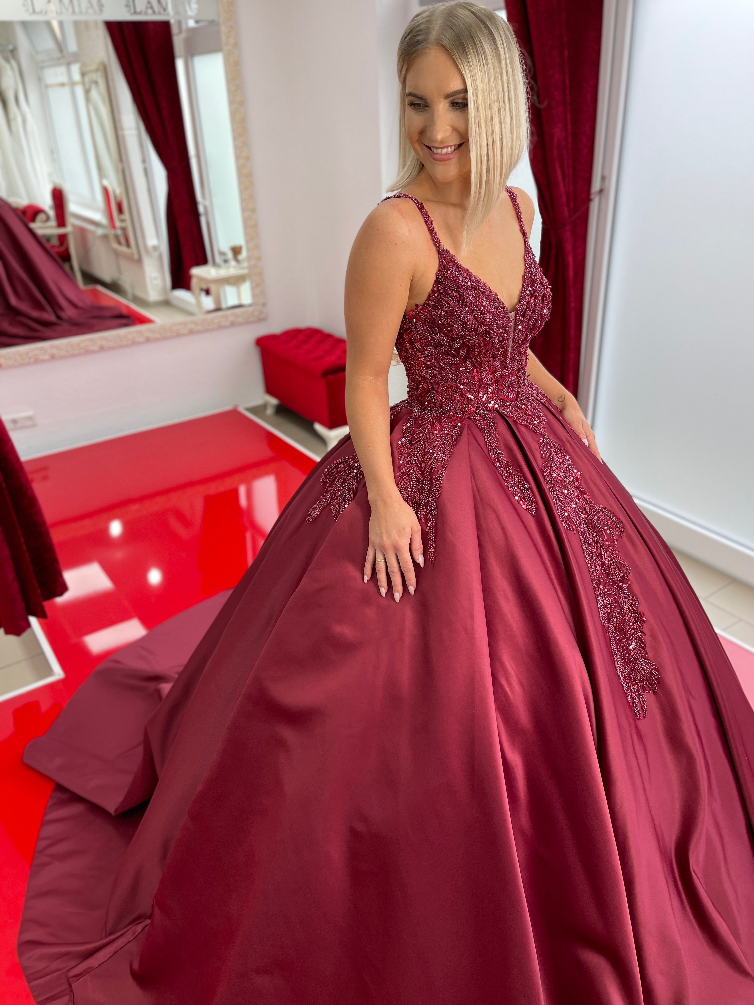 Ballkleid EMILIA – Spitze und Corsagen-Oberteil – Ansicht 5 | Lamia Mode
