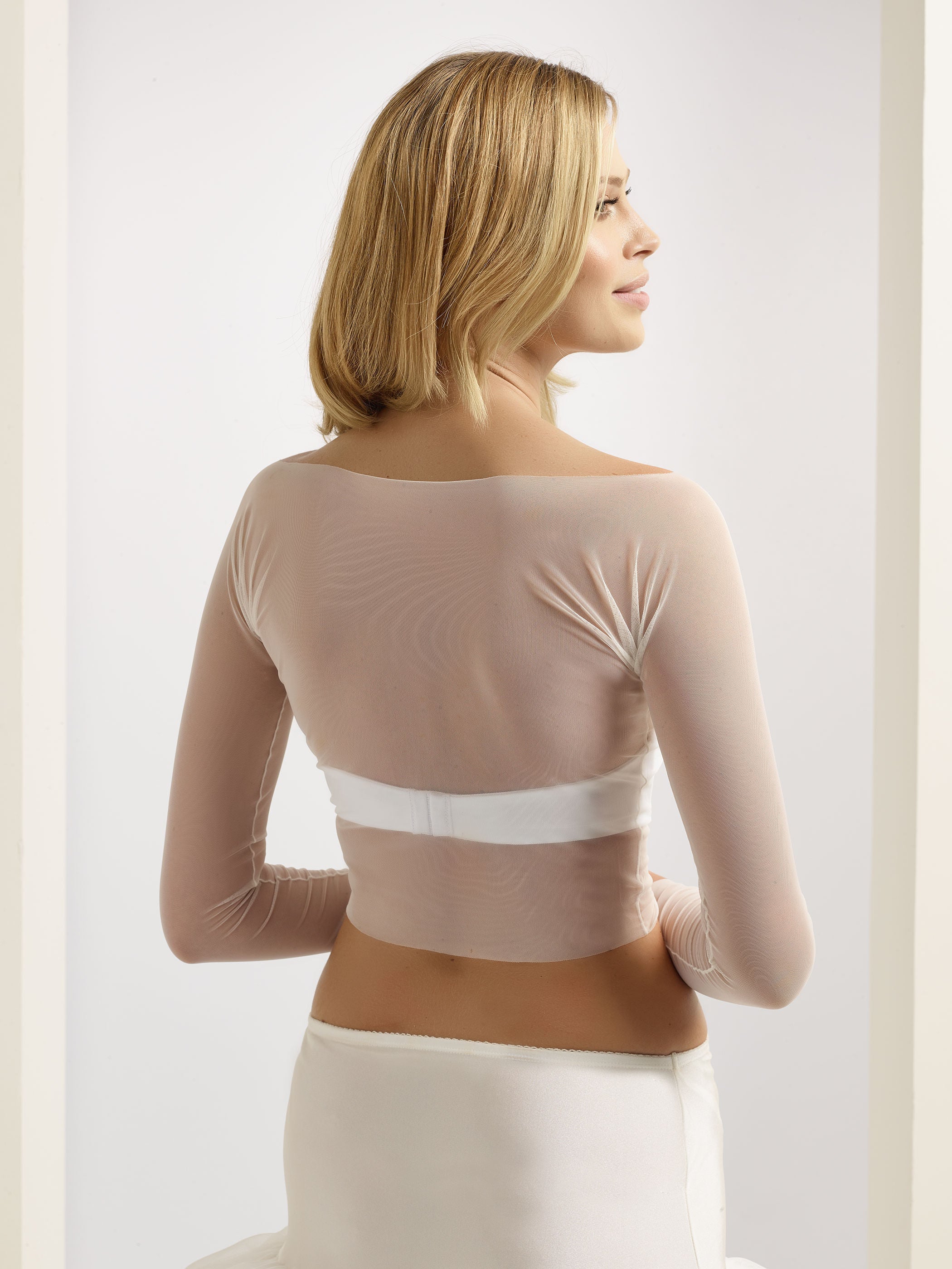 Bolero aus Stretch Tüll